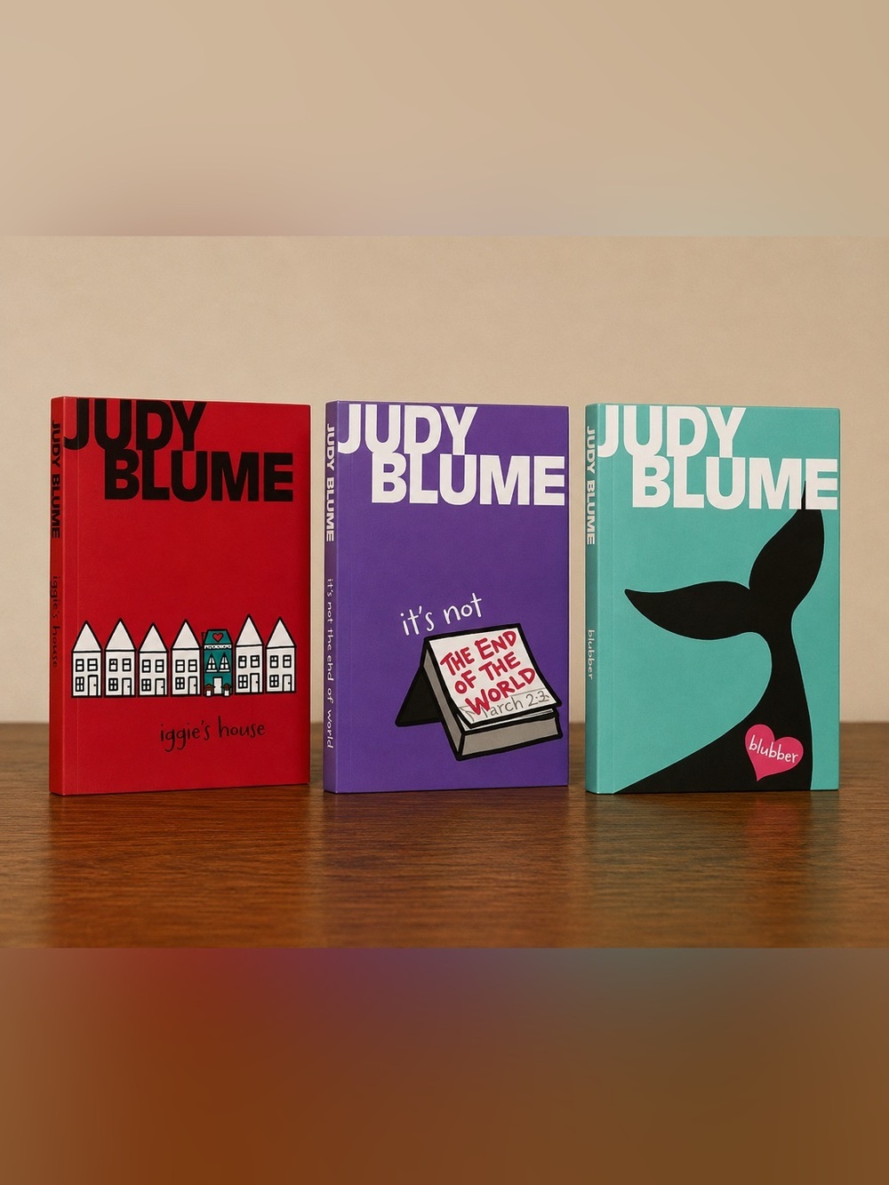 Judy Blume Paperback Set - Red, Purple & Teal Covers
